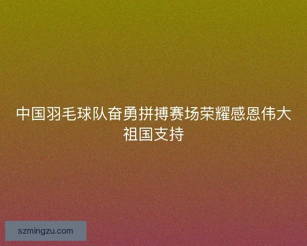 中国羽毛球队奋勇拼搏赛场荣耀感恩伟大祖国支持