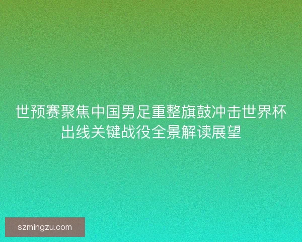 世预赛聚焦中国男足重整旗鼓冲击世界杯出线关键战役全景解读展望 世预赛聚焦中国男足重整旗鼓冲击世界杯出线关键战役全景解读展望