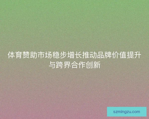 体育赞助市场稳步增长推动品牌价值提升与跨界合作创新 体育赞助市场稳步增长推动品牌价值提升与跨界合作创新
